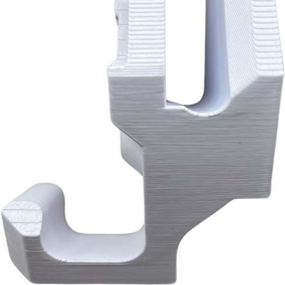 Snowboard Wall Mount with Hooks White - Picture 2 of 7